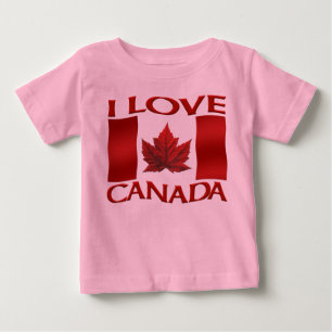 Pour Bébé I Love Canada Baby T-Shirt Canada Baby Shirts