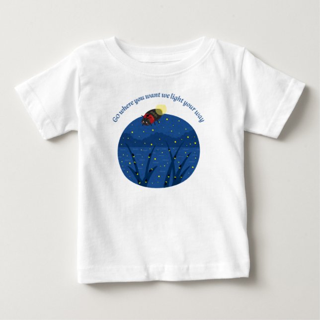 Pour Bébé insecte luciole Baby Fine Jersey T-shirt (Devant)