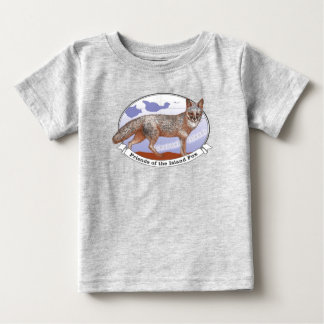 Pour Bébé Island Fox Logo Grey Baby T-Shirt