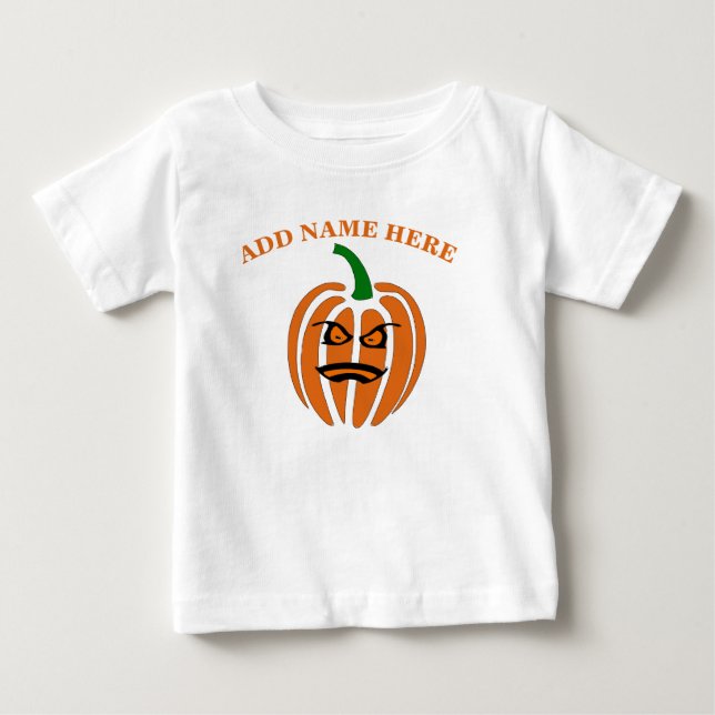Pour Bébé Jack O'Lantern, T-shirt Citrouille Face Baby (Devant)