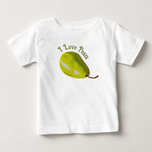 Pour Bébé J'adore Pears Baby T-Shirt (Devant)