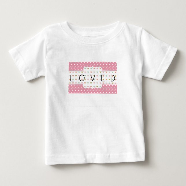 Pour Bébé J'ai adoré le T-Shirt Pastel Hearts & Polka Dots C (Devant)