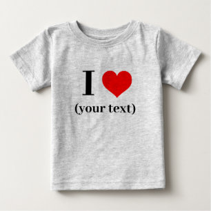 Pour Bébé J'AI LE COEUR ! T-shirt Jersey Baby - Heather Grey