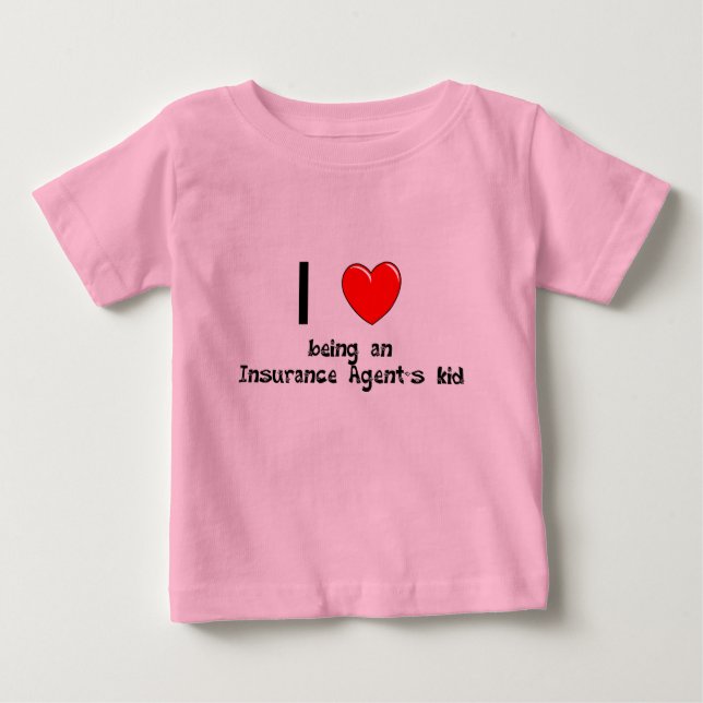 Pour Bébé J'aime être un T-shirt de l'enfant de l'agent (Devant)