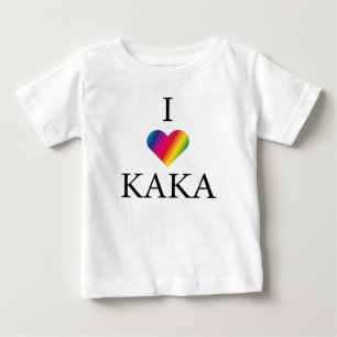 Pour Bébé J'AIME KAKA RAINBOW COEUR Baby T-shirt
