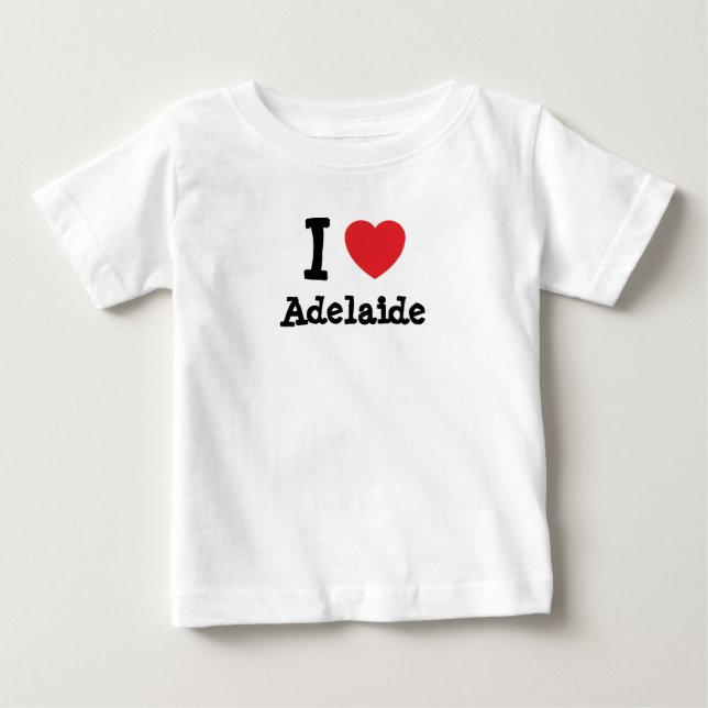 Pour Bébé J'aime le coeur d'Adélaïde T-Shirt (Devant)