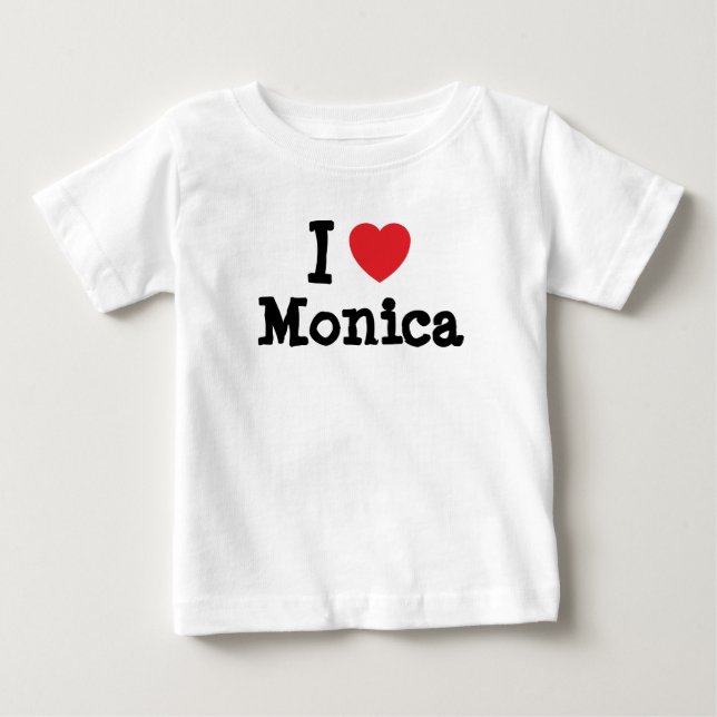 Pour Bébé J'aime le coeur de Monica T-Shirt (Devant)