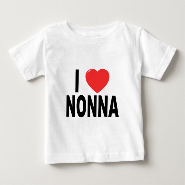 Pour Bébé J'aime le T-shirt H.png de Nonna (Devant)