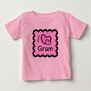 Pour Bébé J'aime le T-shirt mignon de gramme
