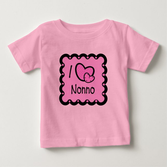 Pour Bébé J'aime le T-shirt mignon de Nonno (Devant)