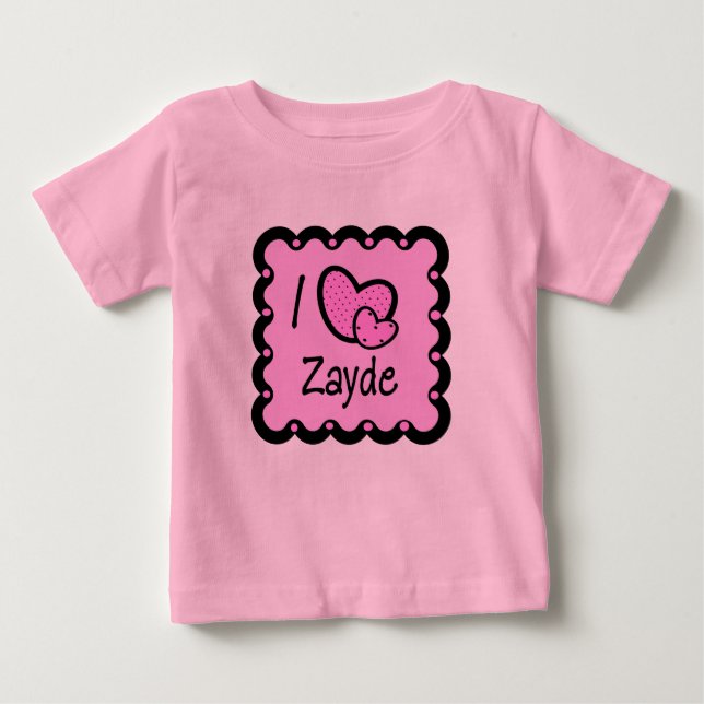 Pour Bébé J'aime le T-shirt mignon de Zayde (Devant)