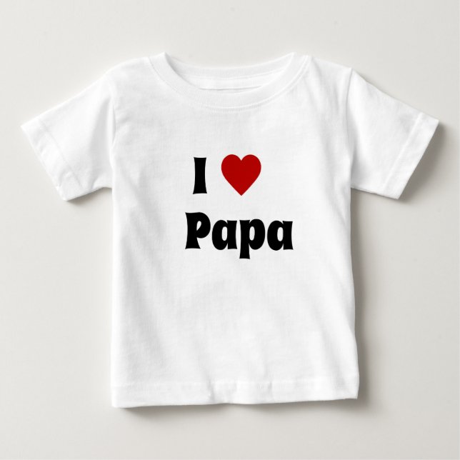 Pour Bébé J'aime le t-shirt papa (Devant)