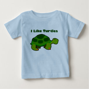 Pour Bébé J'aime les tortues - Baby Fine Jersey T-shirt