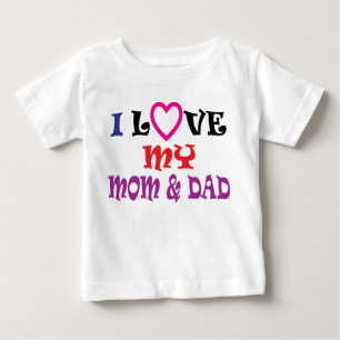 Pour Bébé J'aime mon T-shirt de maman et de papa