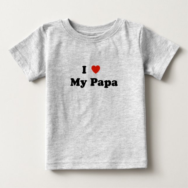 Pour Bébé J'aime mon T-shirt de papa (Devant)