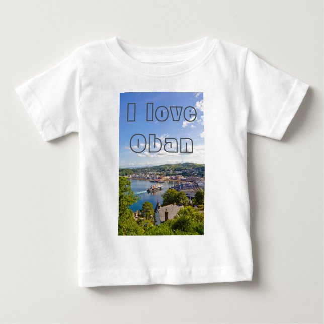 Pour Bébé J'aime Oban, T-shirt personnalisable (Devant)