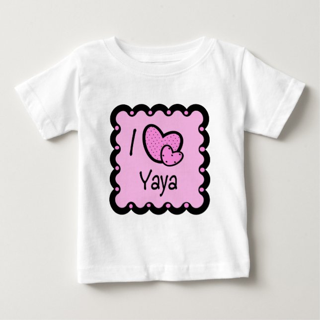 Pour Bébé J'Aime YaYa mignon T-Shirt (Devant)