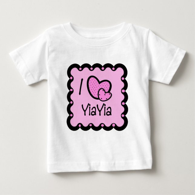 Pour Bébé J'Aime YiaYia jolie T-shirt (Devant)