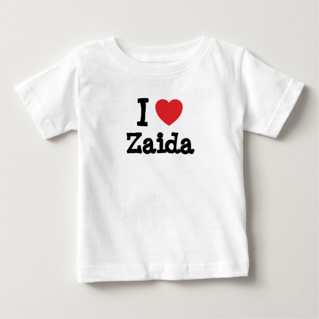 Pour Bébé J'aime Zaida coeur T-shirt (Devant)