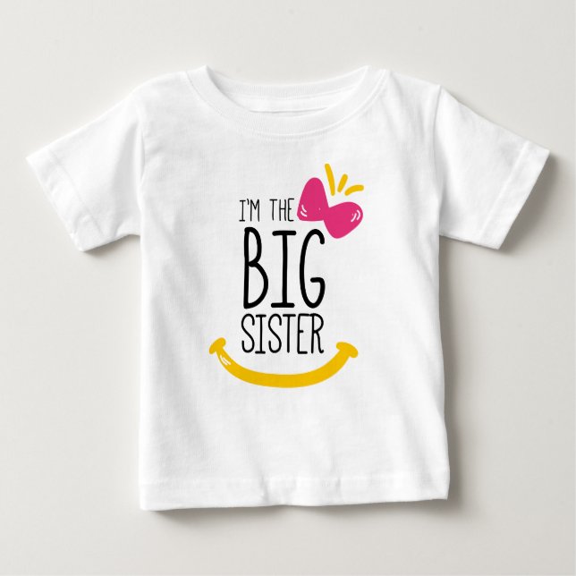 Pour Bébé Je suis le T-shirt Big Sister (Devant)