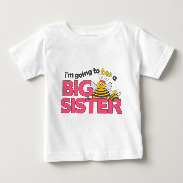 Pour Bébé Je vais être un T-shirt Big Sister (Devant)