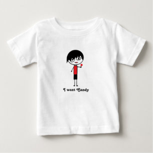 Pour Bébé je veux un t-shirt enfant candy emo