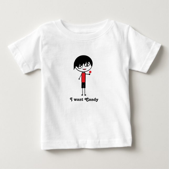 Pour Bébé je veux un t-shirt enfant candy emo (Devant)