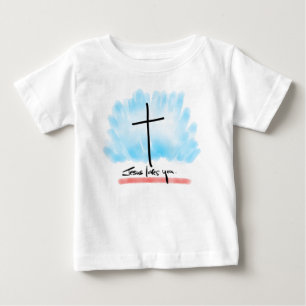 Pour Bébé JÉSUS VOUS AIME Baby T-shirt