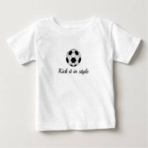 Pour Bébé Jetez-le dans Style Football Fine Jersey T-shirt