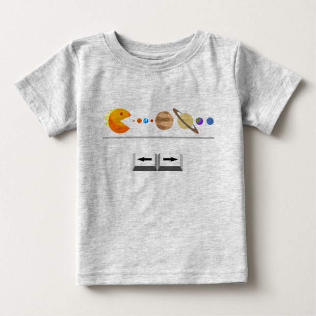 Pour Bébé Jeu avec le T-shirt drôle de planètes (Devant)