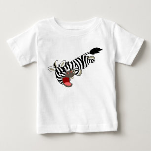Pour Bébé Joli caricature Zebra Baby T-Shirt