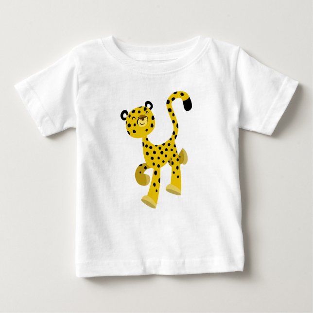 Pour Bébé Joli Cartoon Cheetah Baby T-Shirt (Devant)
