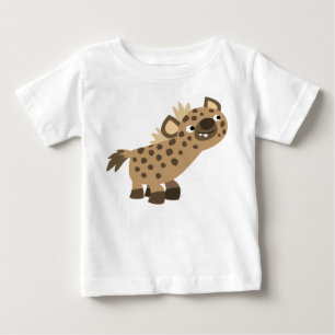 Pour Bébé Joli Cartoon Curieux Hyena Baby T-shirt