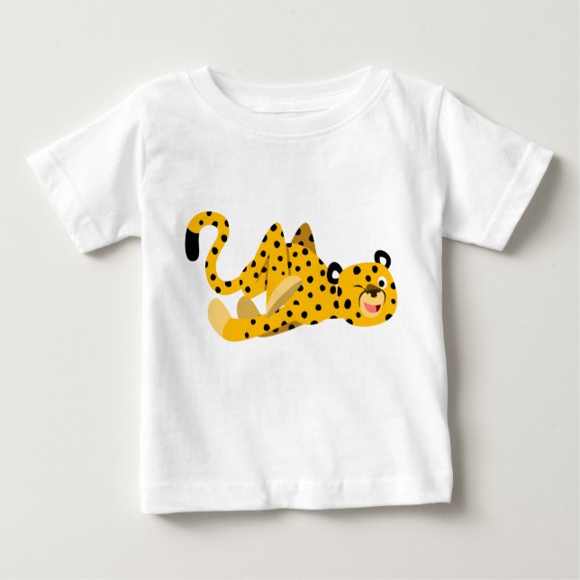 Pour Bébé Joli Dashing Cartoon Cheetah Baby T-Shirt (Devant)