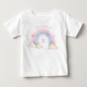 Pour Bébé Joli Rainbow Birthday Baby T-Shirt
