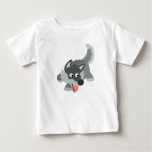 Pour Bébé Joli T-shirt Cartoon Wolf Baby