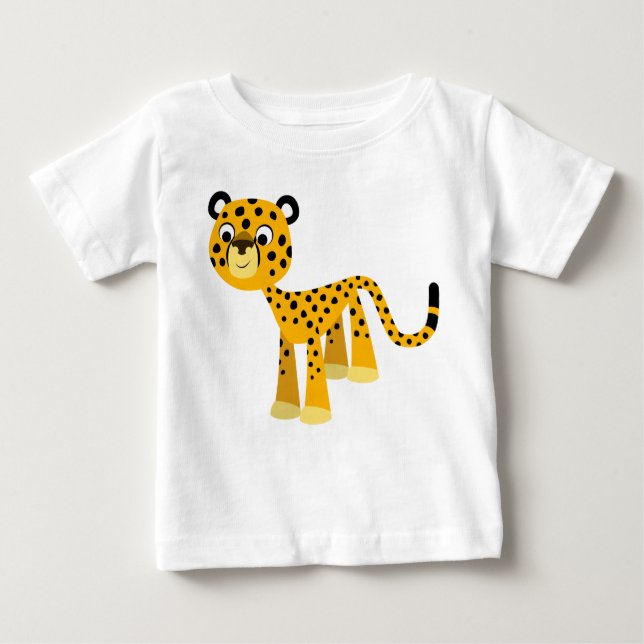 Pour Bébé Joli T-shirt Cheetah Baby Cartoon (Devant)