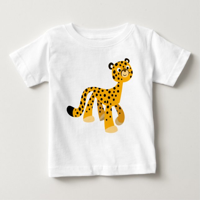 Pour Bébé Joli T-Shirt Cheetah Baby Cartoon à flâner (Devant)