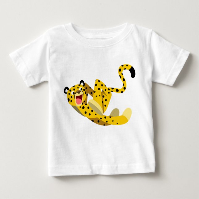 Pour Bébé Joli T-Shirt Cheetah Baby Cartoon Coureur (Devant)