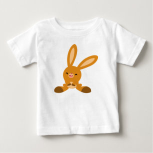 Pour Bébé Joli T-shirt de lapin de lapin de rire