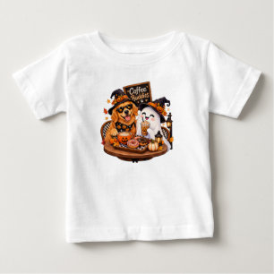 Pour Bébé Joli T-Shirt Halloween Caffè Latte Épicé Citrouill