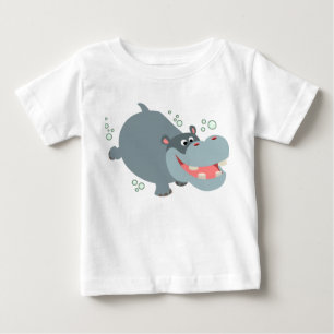 Pour Bébé Joli T-shirt Hippo Baby Natation