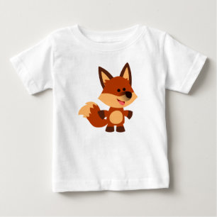 Pour Bébé Joli T-Shirt Innocent Cartoon Fox Baby