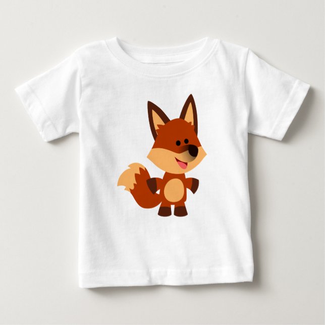 Pour Bébé Joli T-Shirt Innocent Cartoon Fox Baby (Devant)