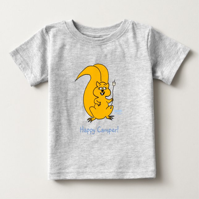 Pour Bébé Jolie Camper Écureuil Été Baby T-shirt (Devant)