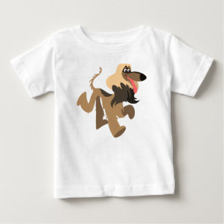 Pour Bébé Jolie caricature clownesque Afghan Hound T-shirt b