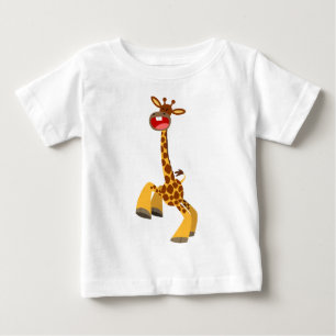Pour Bébé Jolie Cartoon Danser Giraffe Baby T-shirt