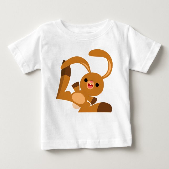 Pour Bébé Jolie Danser Cartoon Rabbit Baby T-Shirt (Devant)