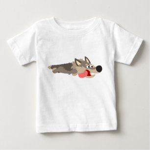Pour Bébé Jolie flotte Cartoon Wolf Baby T-Shirt