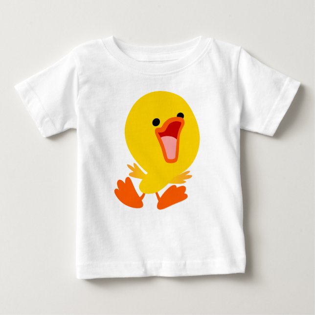 Pour Bébé Jolie Joyeuse Cartoon Duckling Baby T-shirt (Devant)